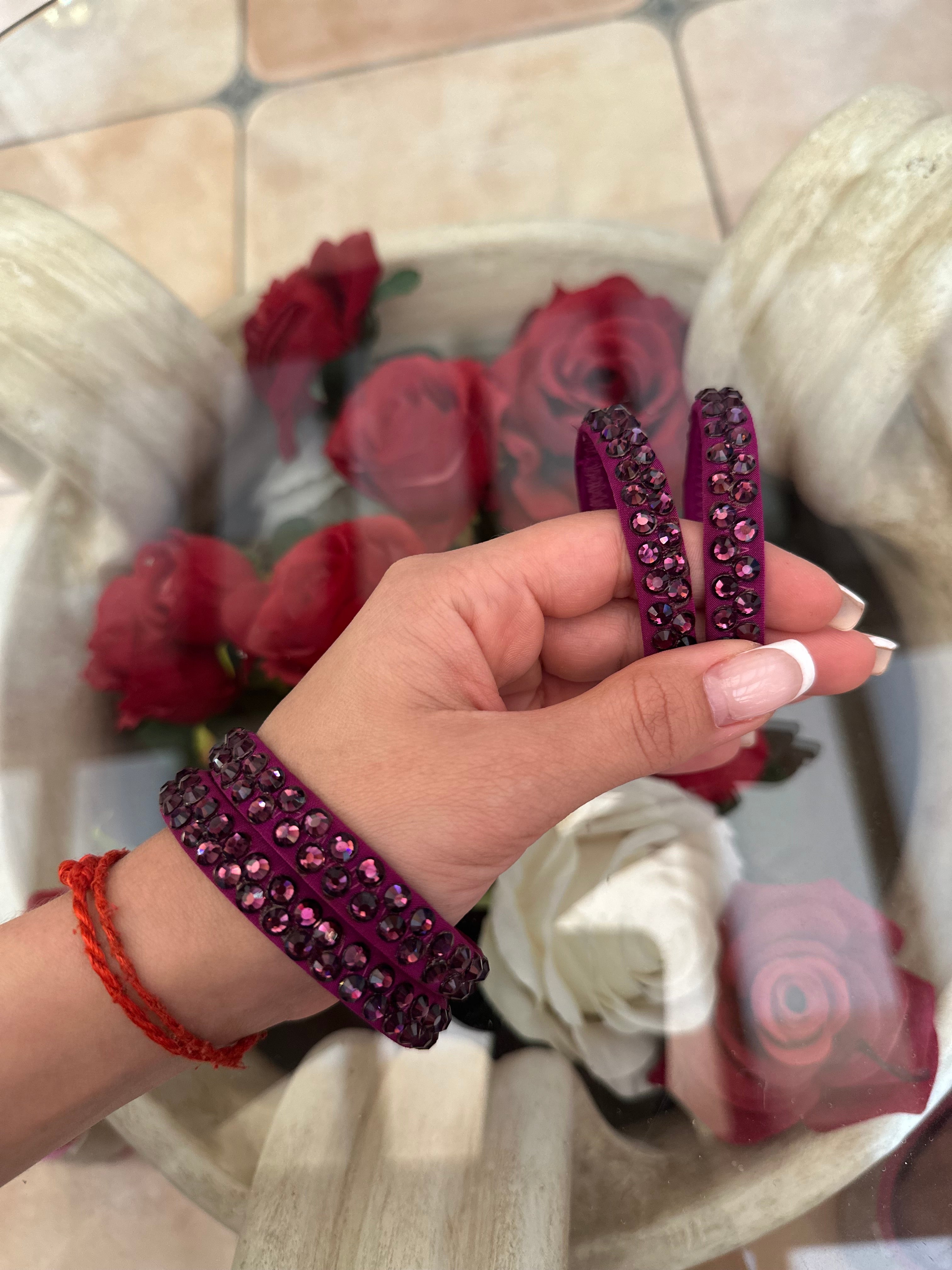 Bracelets for Latin with crystals