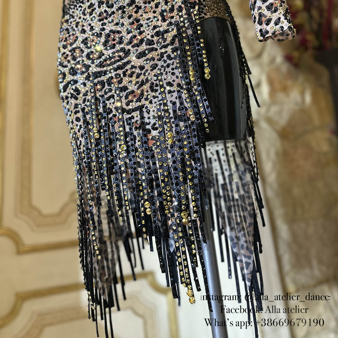 Leopard Latin dress