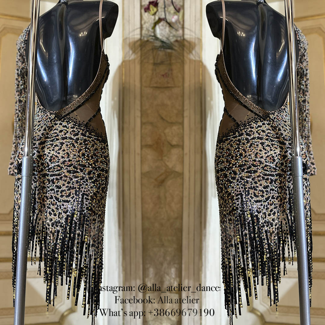 Leopard Latin dress