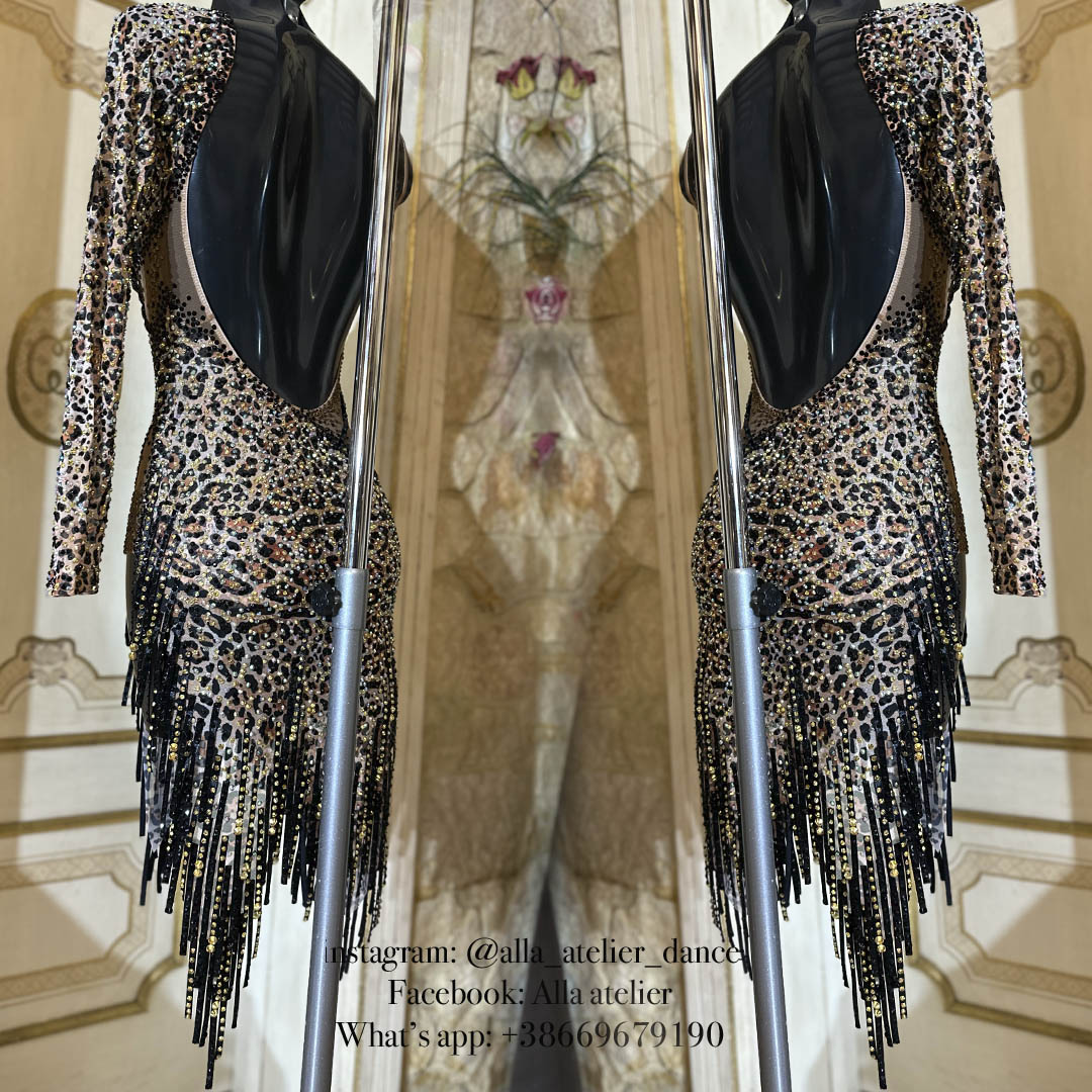 Leopard Latin dress